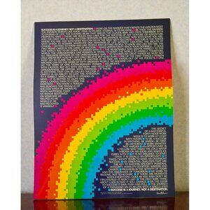 Kenneth Grooms Motivational Wall Art Success is a Journey Poster Rainbow